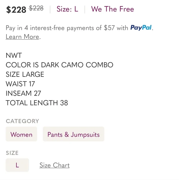 Free People We The Rhodes Patched Utility Pants - Picture 8 of 9